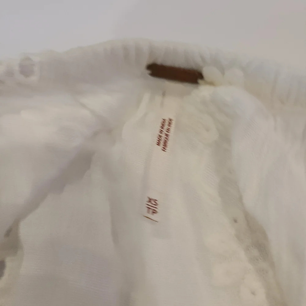 Free People white top lace tunic sz.XS - Picture 7 of 12